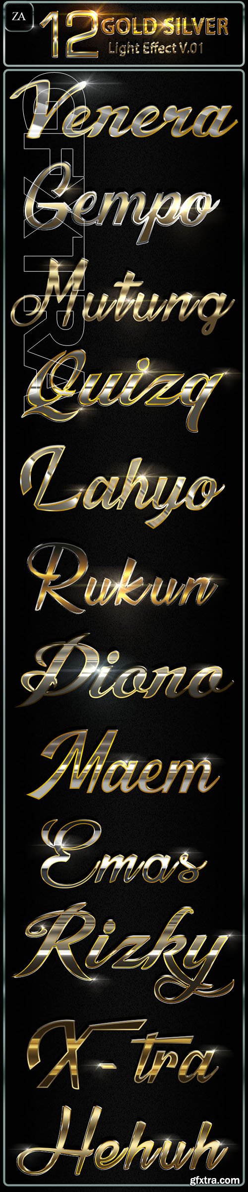 GraphicRiver - Gold Silver Text Effect 22370241