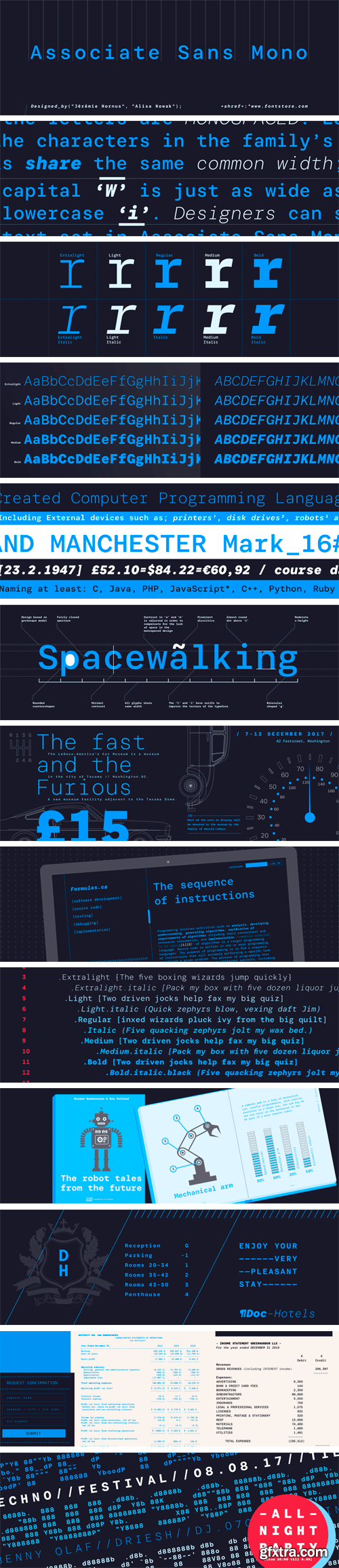 Associate Sans Mono Font Family