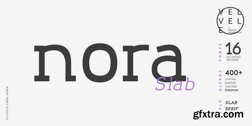 Nora Slab Font Family - 16 FONTS