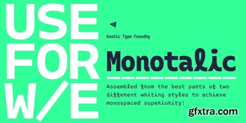 Monotalic Font Family - 12 FONTS