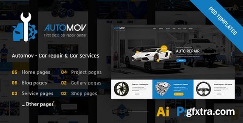 ThemeForest - Automov - Car Repair, Auto Car Services PSD Template - 22349089