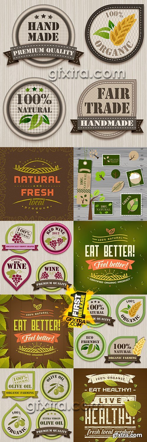 Natural organic label special ecological product design