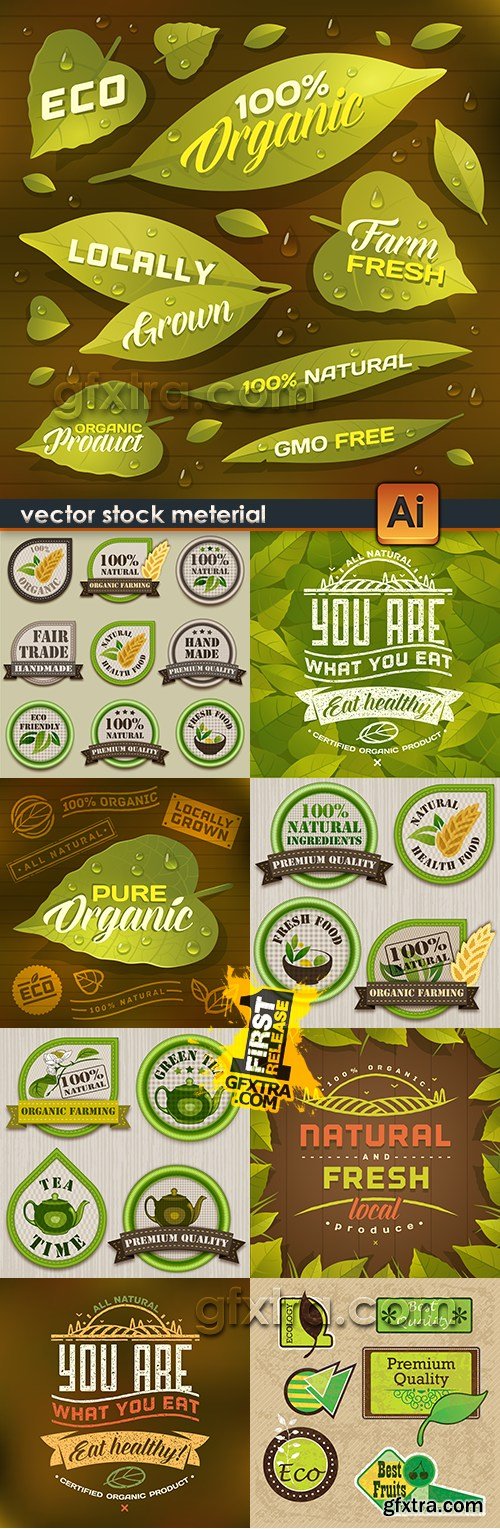 Natural organic label special ecological product design