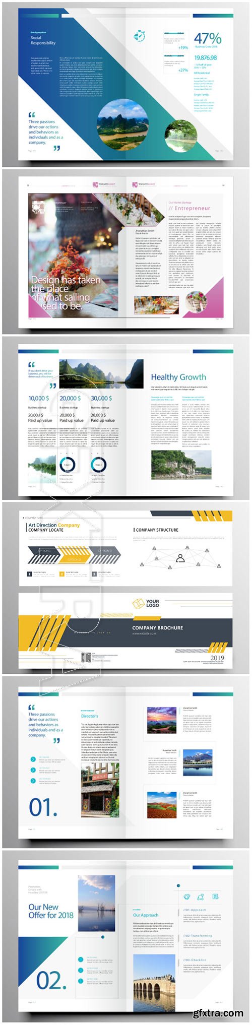 Brochure template vector layout design, corporate business annual report, magazine, flyer mockup # 207