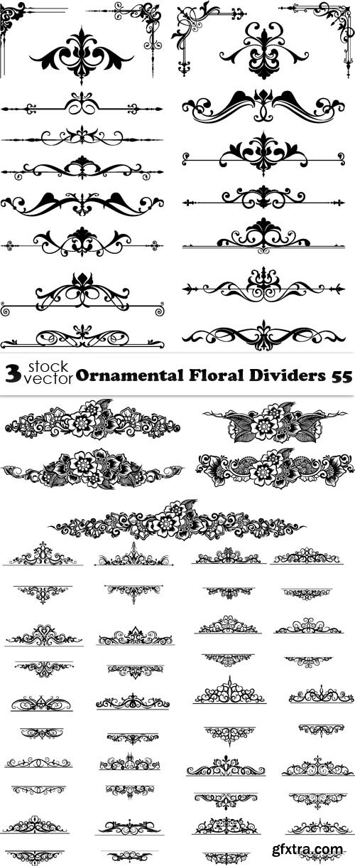 Vectors - Ornamental Floral Dividers 55