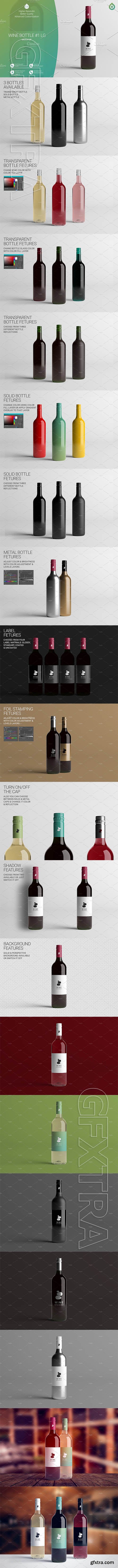 CreativeMarket - Wine Bottle LG Mock-Up 1 V2 2816412