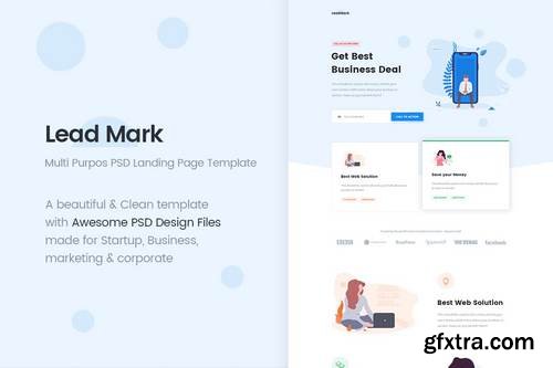 LeadMark - Multi Purpos PSD Landing Page Template