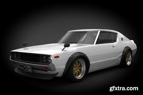 Nissan Skyline 1973 VR / AR / 3D Model