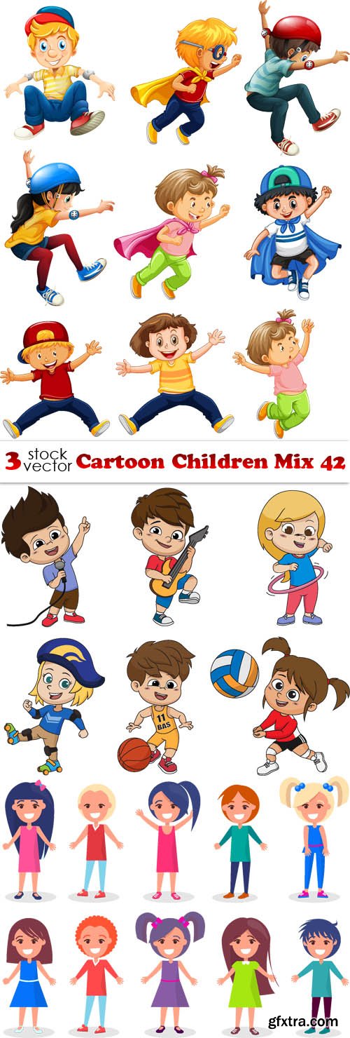 Vectors - Cartoon Children Mix 42