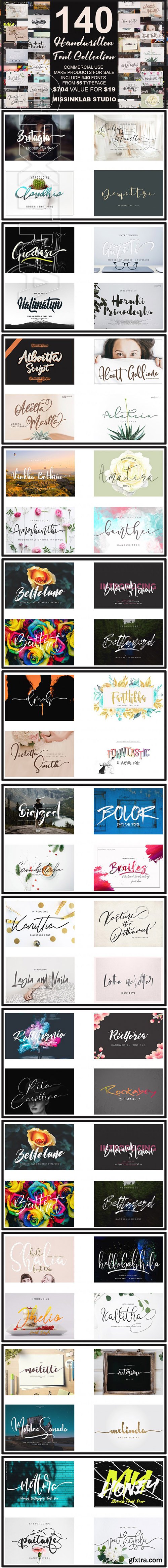 Mega Handwritten Fonts Collection