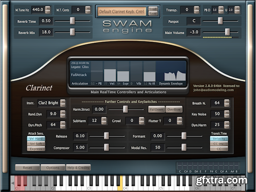 Audio Modelling SWAM engine SWAM Clarinets 2.8.1 CE-V.R