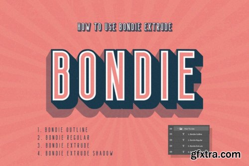 Bondie Family - 4 Fonts