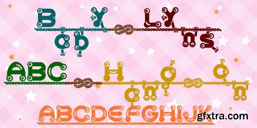 Baby Lyns ABC Font Family - 9 Fonts