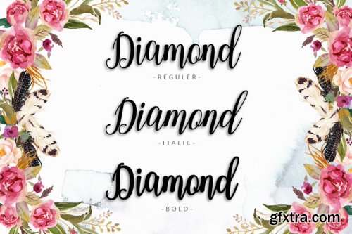 Diamond Font Family - 3 Fonts