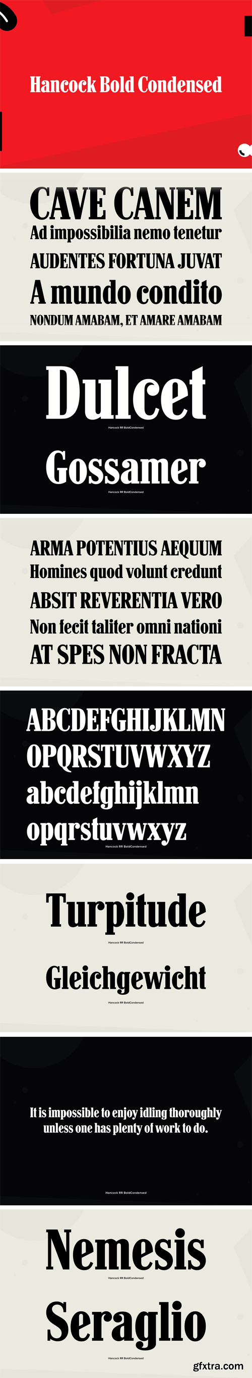 Hancock Bold Condensed Font