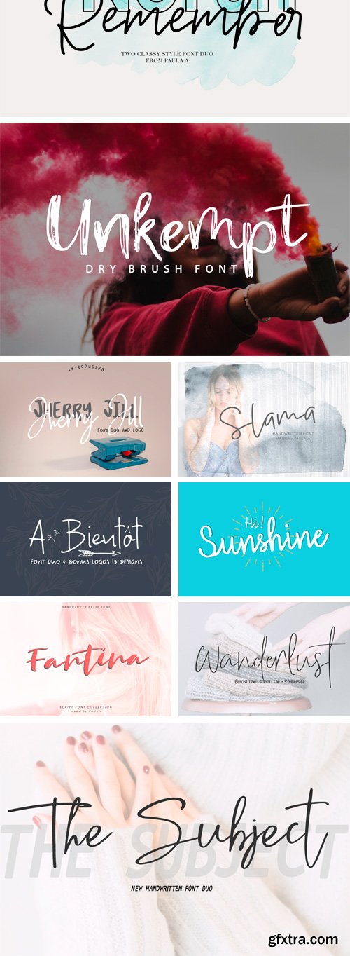 Thehungryjpeg - The Nursery Art Fonts Bundle 3465638