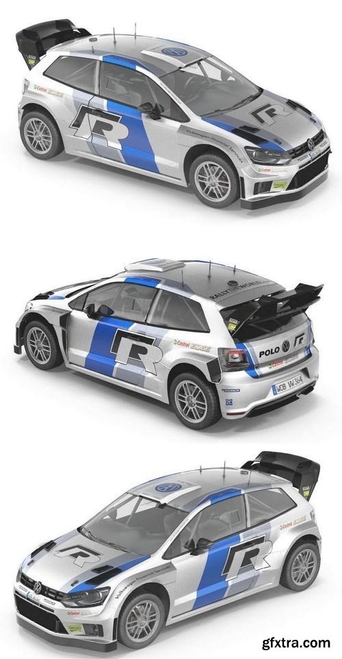 VolksWagen Polo r VR AR low-poly 3D model