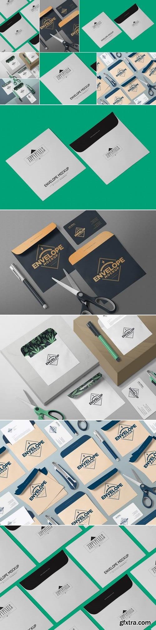 Isometric Envelope Mockups