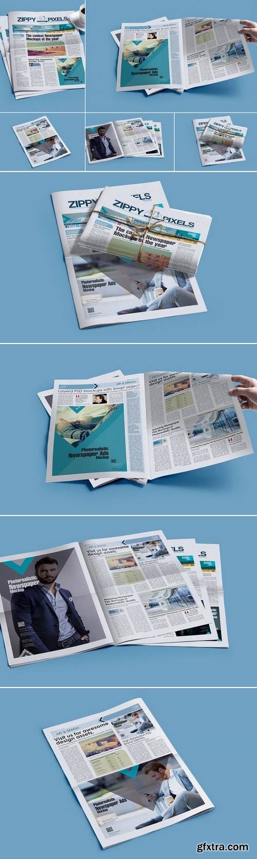 Professional Newspaper PSD Mockups