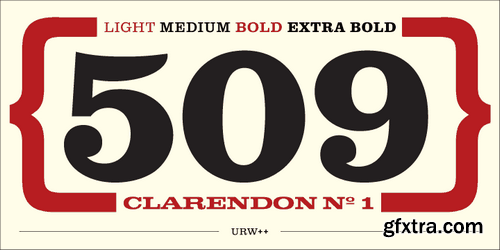 Clarendon No 1 Font Family - 7 Fonts