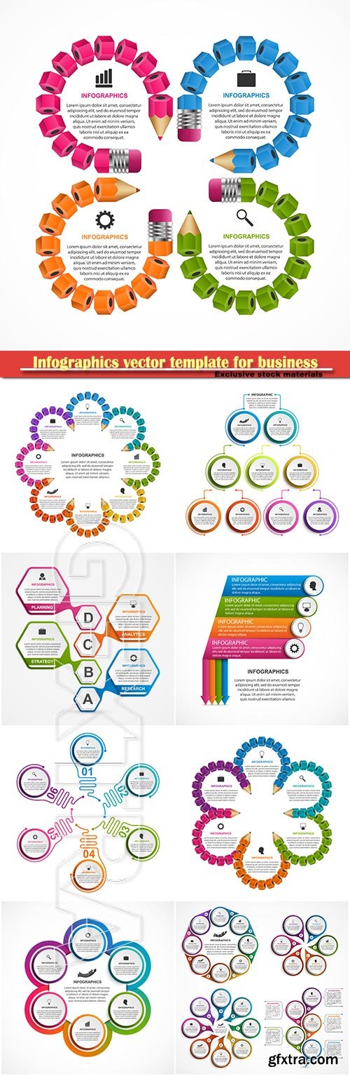 Infographics vector template for business presentations or information banner # 83