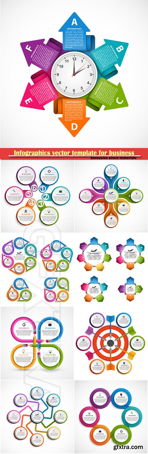 Infographics vector template for business presentations or information banner # 82