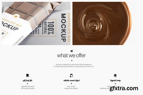 Chocolate Bar Packaging Mockup