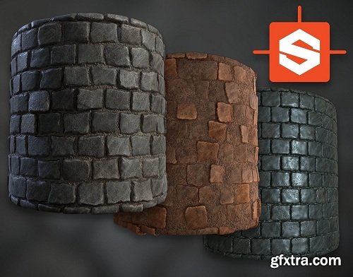 Procedural PBR Cobblestone Texture Textures