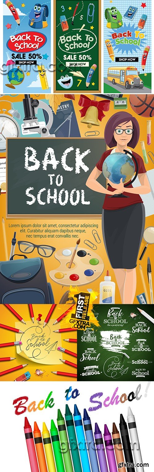 Back to school - Vector collection of illustrations 10