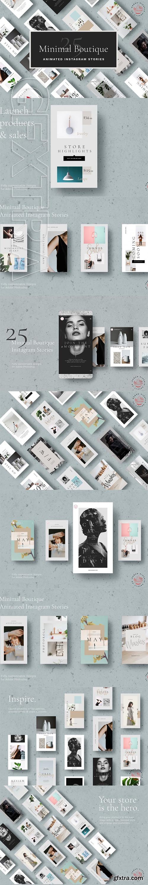 Animated Instagram Stories Templates - Minimal Boutique