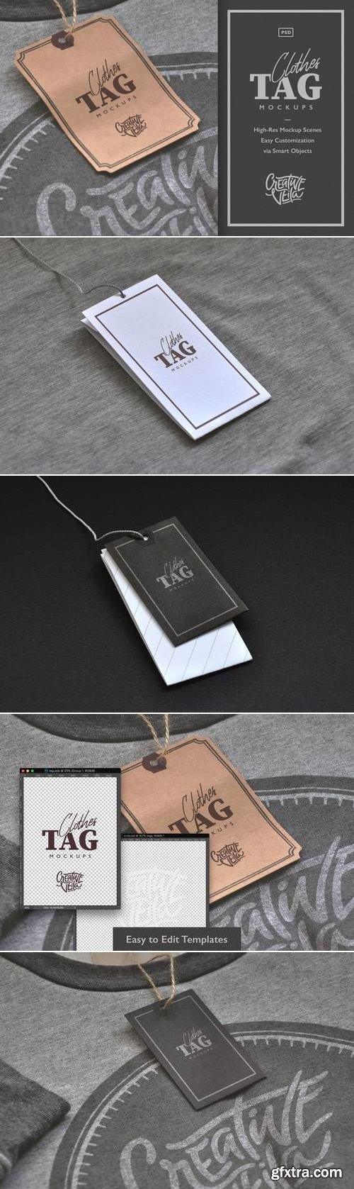 Clothes Tag PSD Mockups