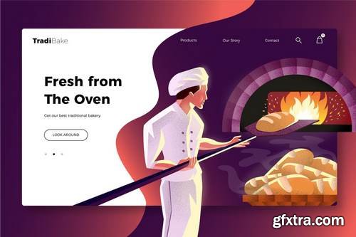 Bakery - Banner & Landing Page