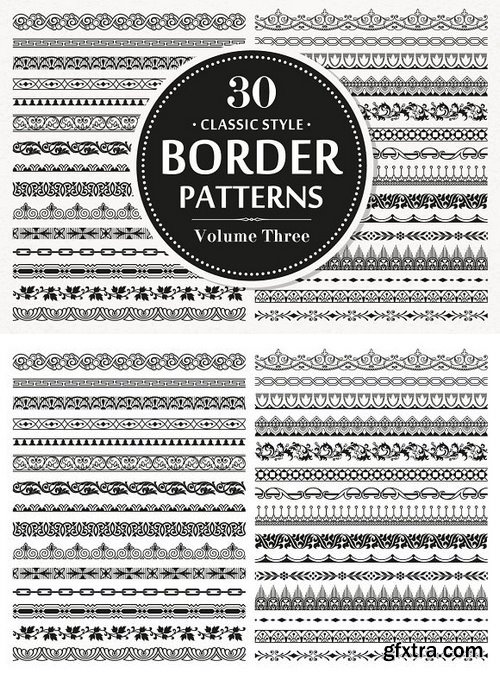 CM - 30 Vector Border Seamless Patterns 2840859