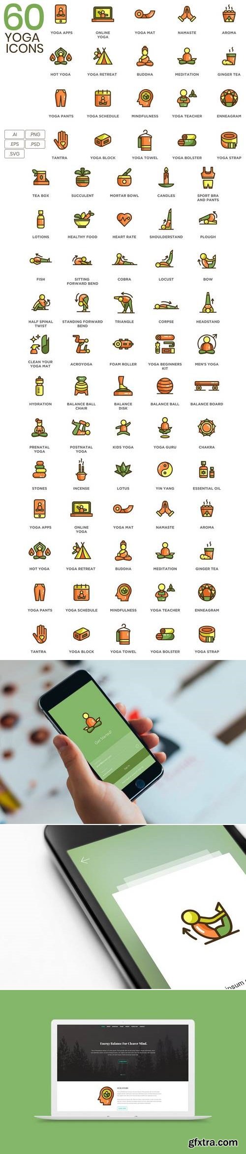 60 Yoga Icons