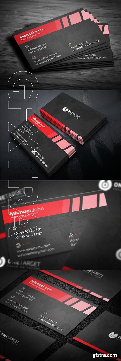 CreativeMarket - Dark Corporate Business Card 2818053