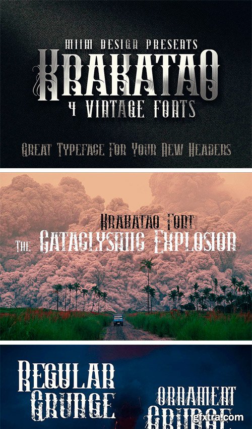 Fontbundles - Krakatao - Vintage Font 44979