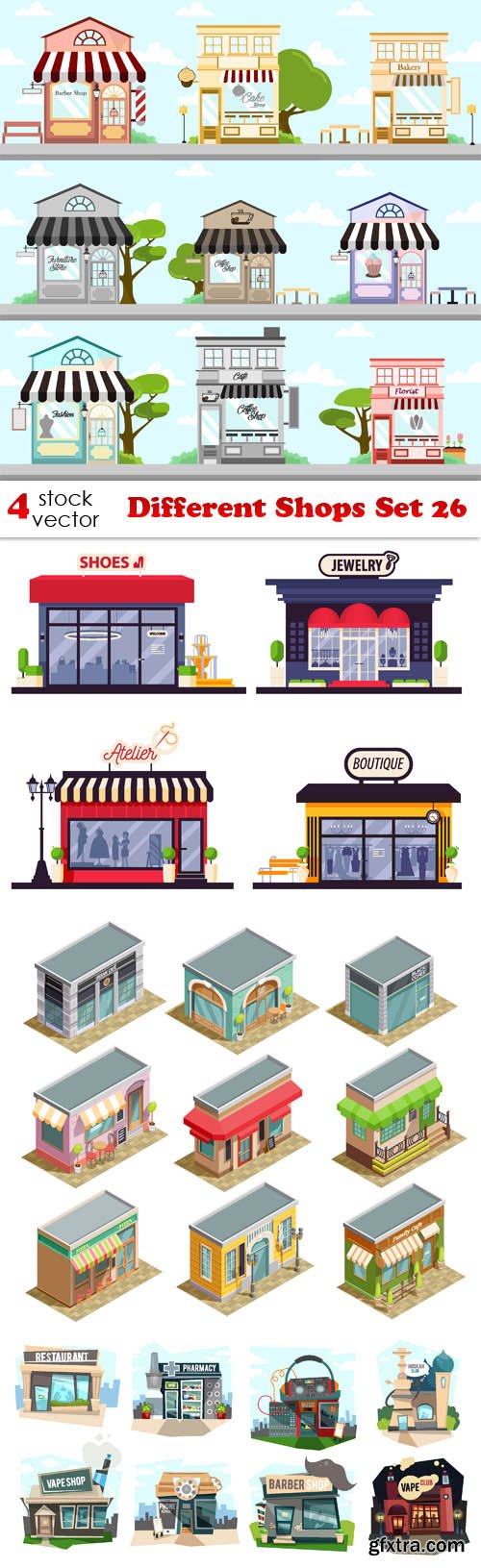 Vectors - Different Shops Set 26