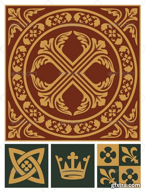 Graphicriver - Middle Ages Ornament Set 1790252