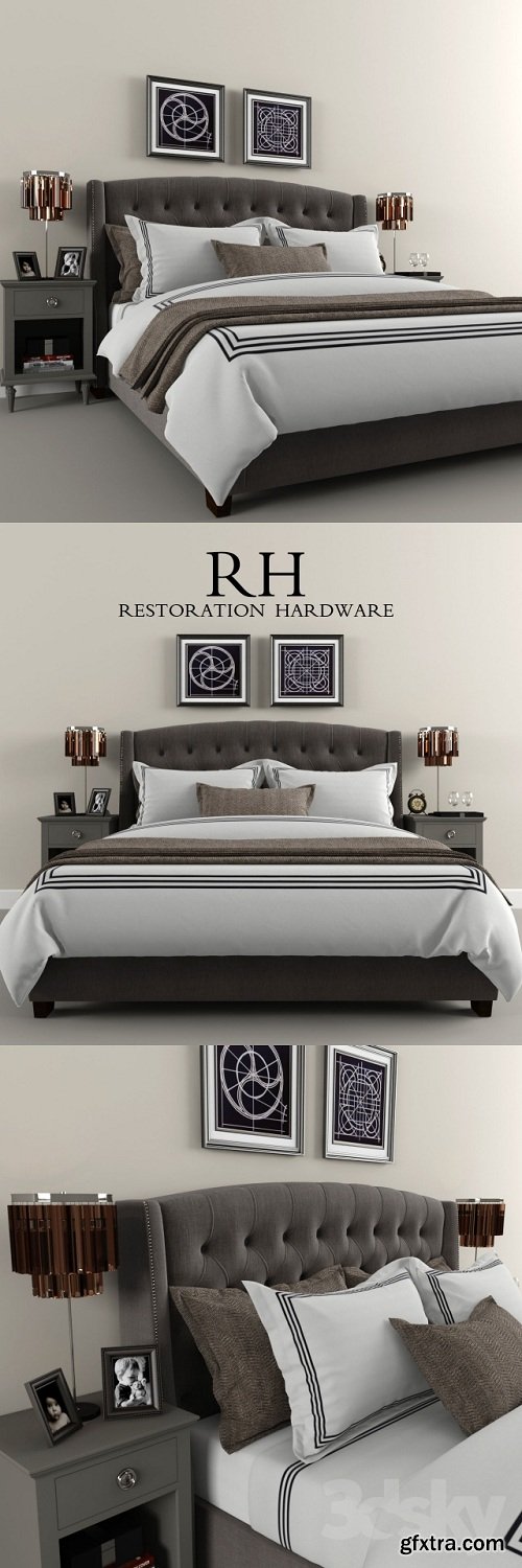 Restoration Hardware Warner Tufted bed