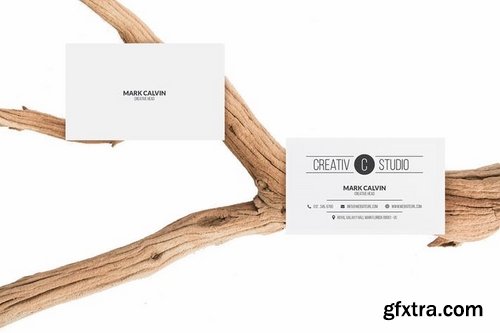 Wood Business Card Mock Up