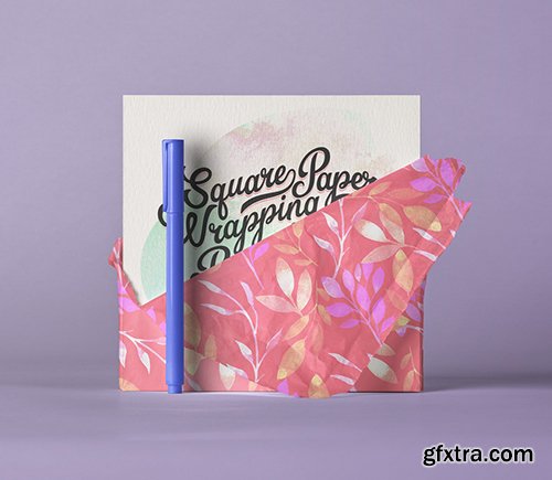 Square Psd Invitation Card Paper Wrap