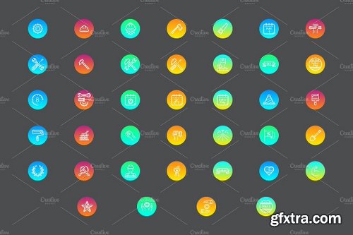 CreativeMarket Workers Day Icon Bundle 2540478