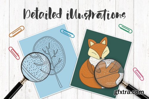 CreativeMarket Woodland Tales Big Graphic Set 2492218