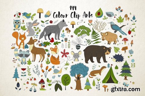 CreativeMarket Woodland Tales Big Graphic Set 2492218