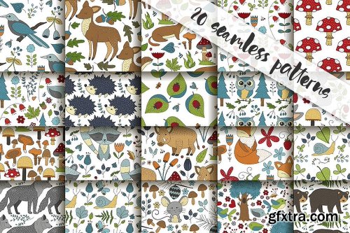 CreativeMarket Woodland Tales Big Graphic Set 2492218