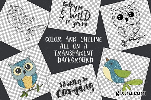 CreativeMarket Woodland Tales Big Graphic Set 2492218