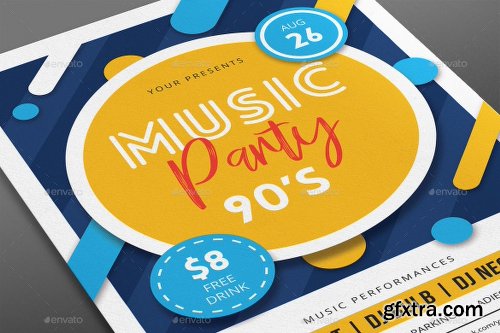 Graphicriver Music Party 90s Flyers 22432464