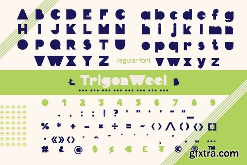 CreativeMarket TrigonWeel color OTF Font 2490145