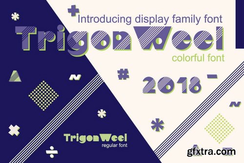 CreativeMarket TrigonWeel color OTF Font 2490145