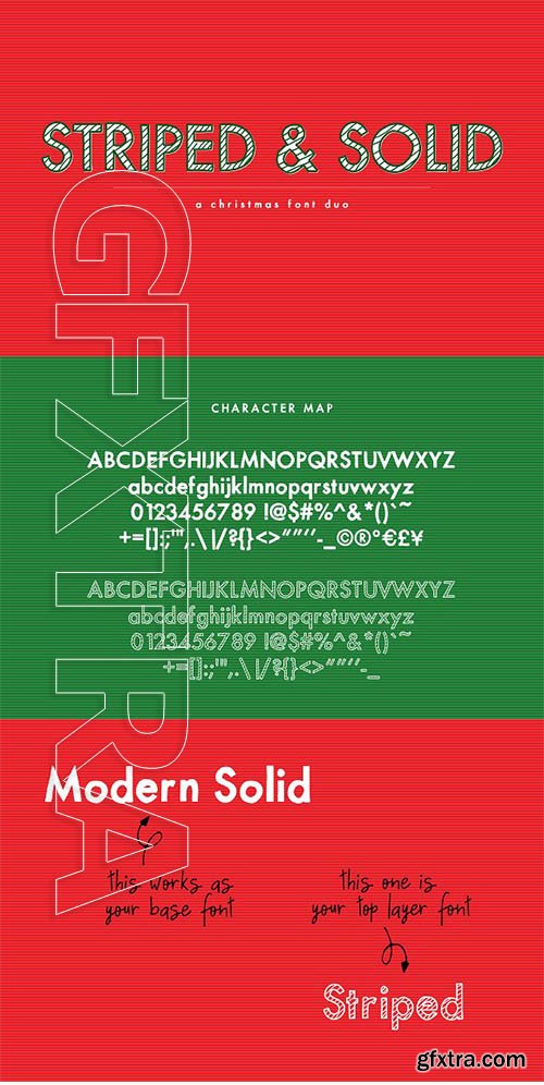 CreativeMarket - Striped & Solid—A Christmas Font Duo 2848433